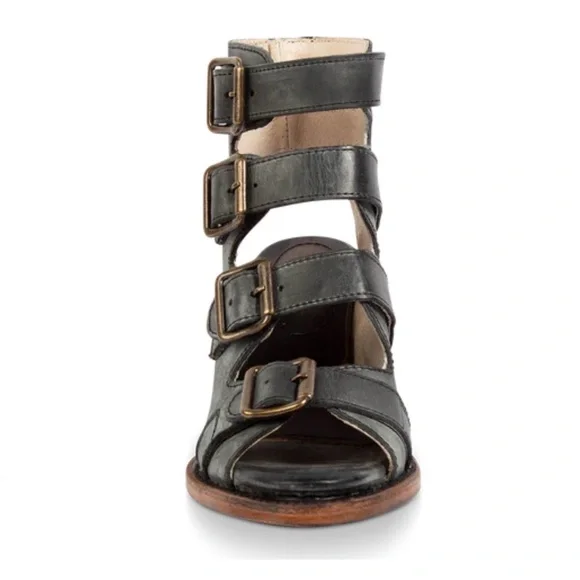 FREEBIRD Stylish Black Leather Women's Sandals - Picture 3 of 7